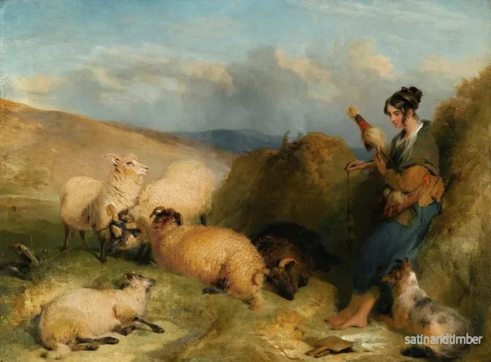 Reproduktion av målningen Lassie som vaktar får - Sir Edwin Henry Landseer - Bild 2