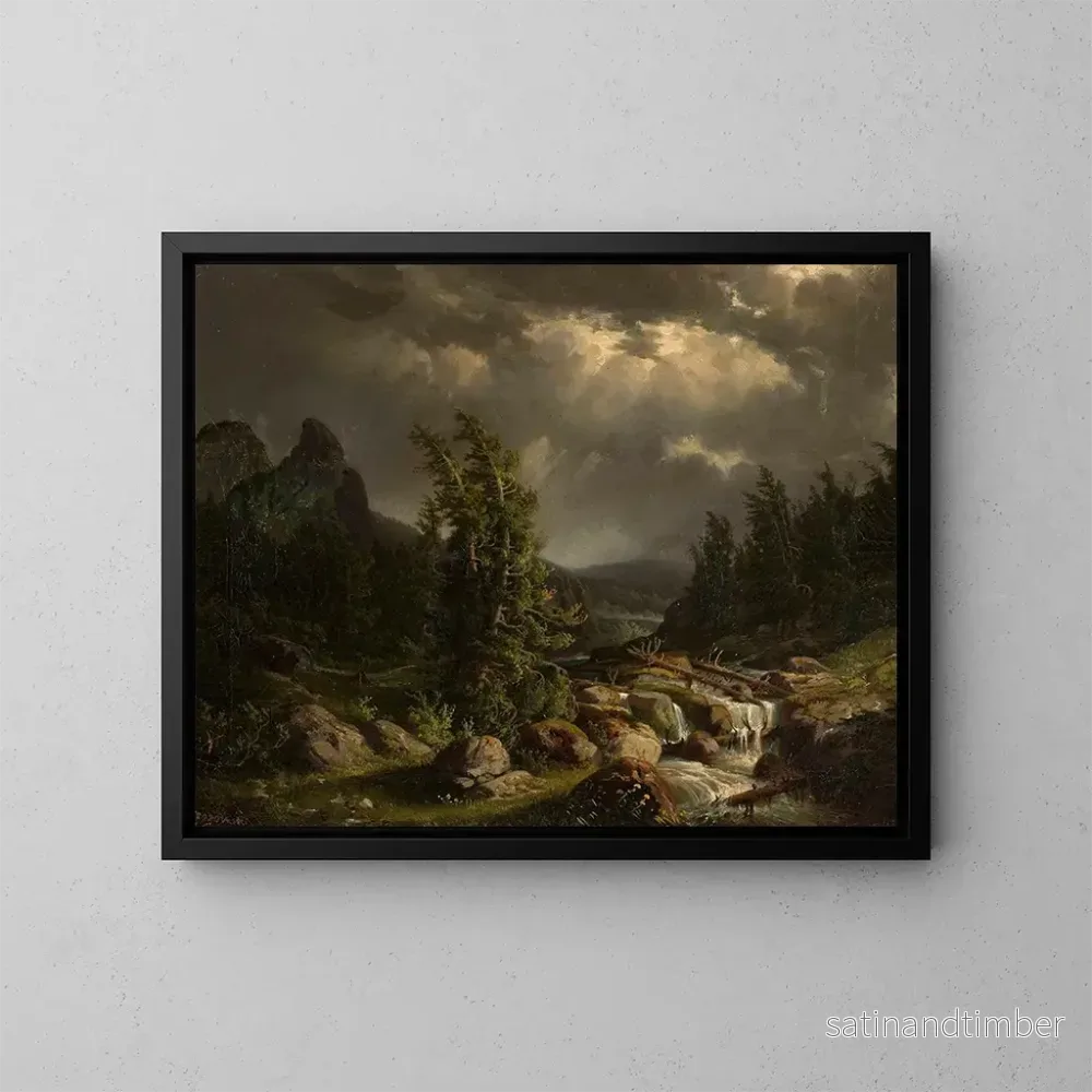 Reproduktion av målningen Storm i bergen – Feliks Brzozowski Reproduktion av målningen Storm i bergen – Feliks Brzozowski