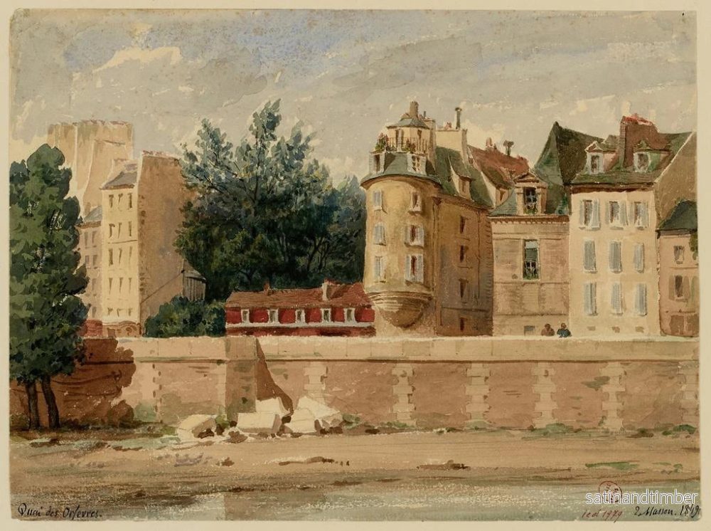Reproduktion av målningen av den gamla polisstationen 1849 - Louis-Martial-Thodat Masson - Bild 2