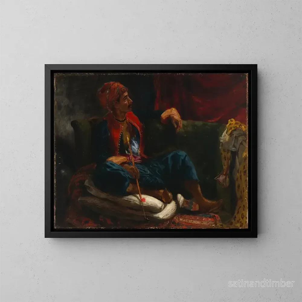 Reproduktion av målningen Le Fumeur - Eugène Delacroix