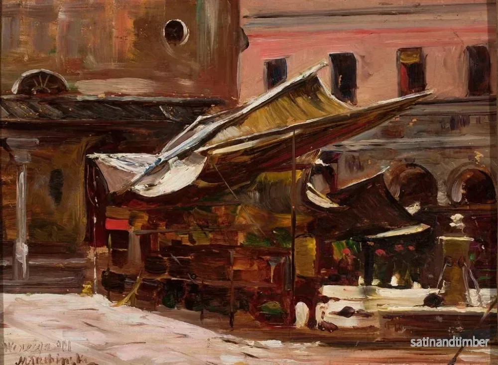 Reproduktion av målningen D'une foire à Venise en Italien - Marian Trzebiński - Bild 2