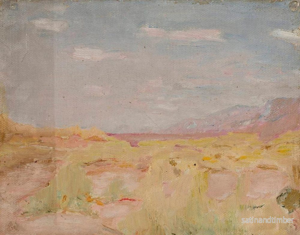 Reproduktion av målningen av steppe-terra transcaspienne, på resan till Turkestan - Jan Cybis - Bild 2