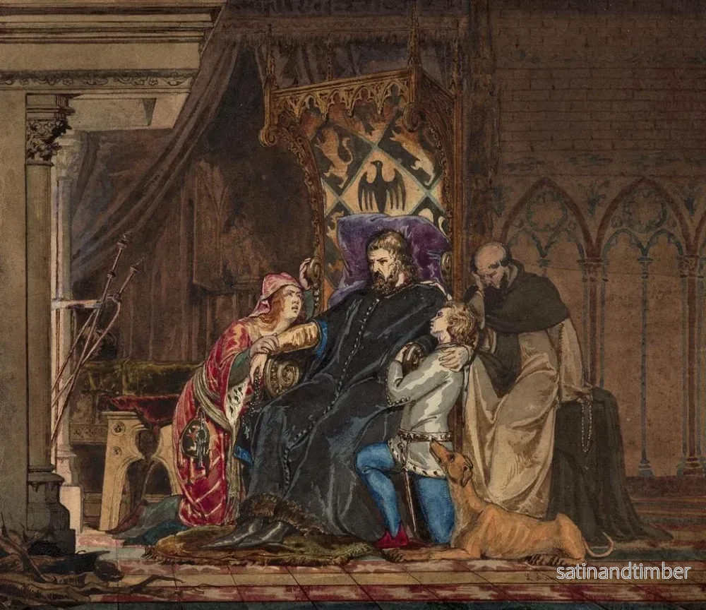 Reproduktion av målningen Frédéric Barberousse lär sig om sin exkommunikation - Lawrence Alma-Tadema - Bild 2