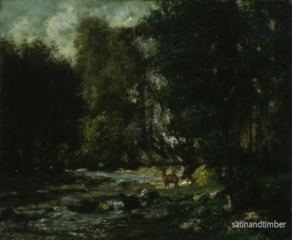 Reproduktion av målningen Le ruisseau des Puits Noirs - Gustave Courbet - Bild 2