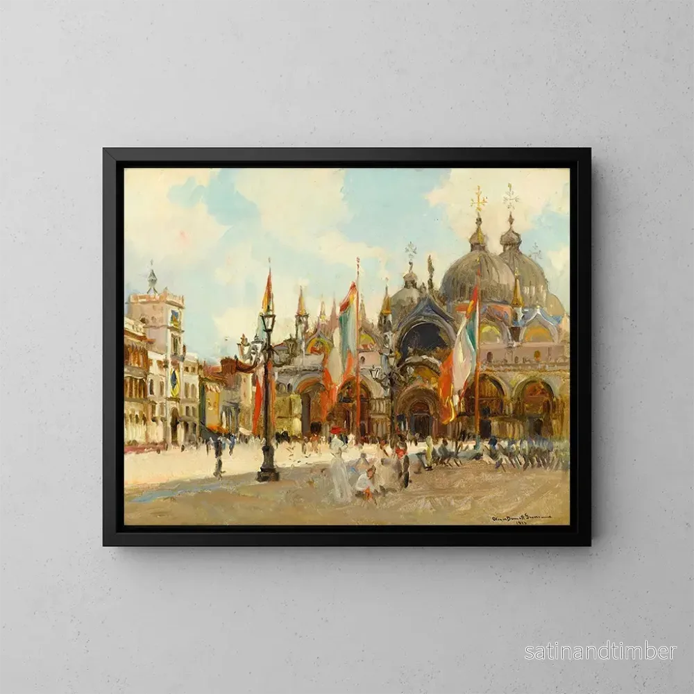 Reproduktion av målningen En vy över Sankt Markus plats i Venedig – Oliver Dennett Grover Reproduktion av målningen En vy över Sankt Markus plats i Venedig – Oliver Dennett Grover