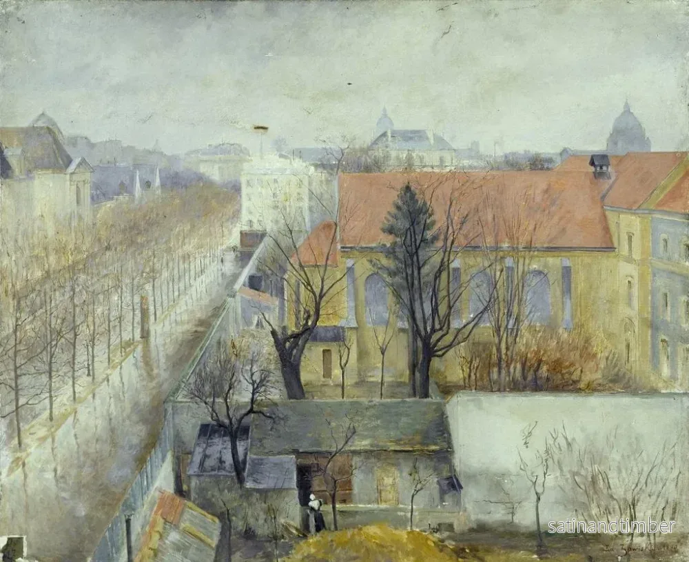 Reproduktion av målningen La Maison de refuge du Bon Pasteur vue de la place Denfert-Rochereau - Édouard Zawiski - Bild 2
