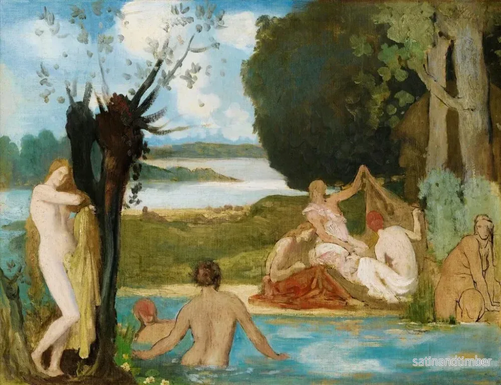 Reproduktion av målningen Skiss för sommaren: Badrummet - Pierre Puvis de Chavannes - Bild 2