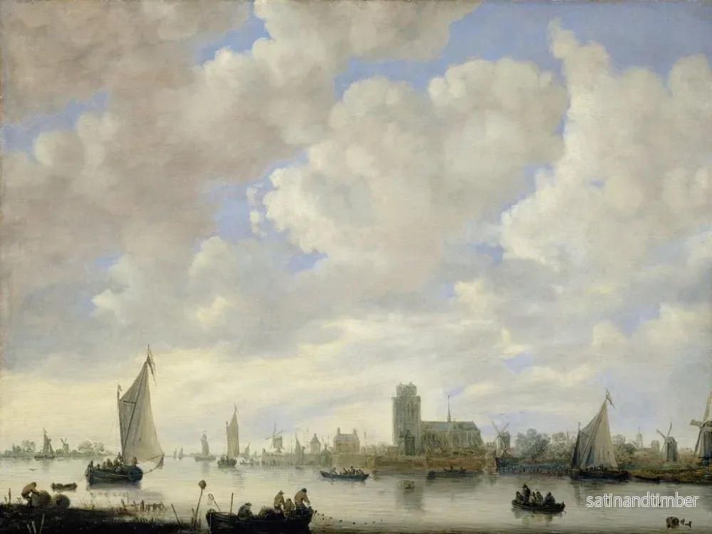 Reproduktion av målningen Vue de la Merwede près de Dordrecht - Jeronymus van Diest II - Bild 2