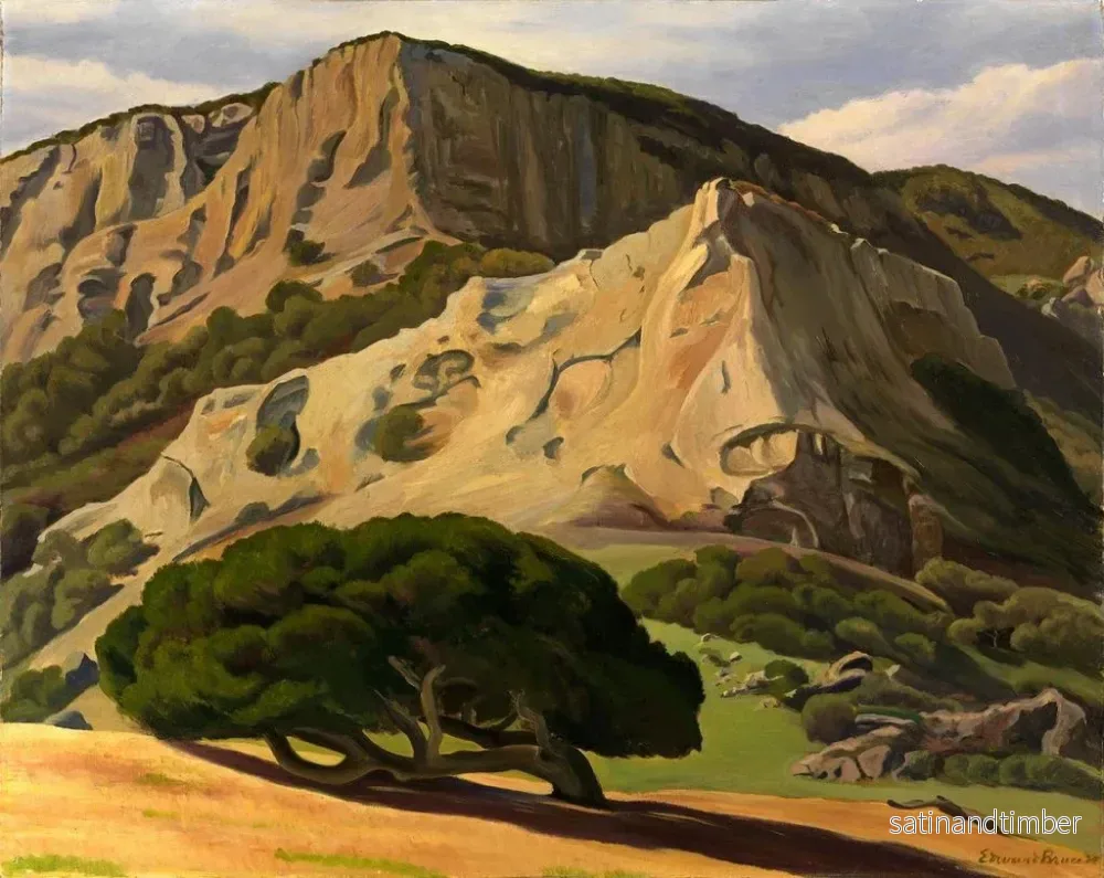 Reproduktion av målningen Chênes et rochers à San Luis Obispo - Edward Bruce - Bild 2