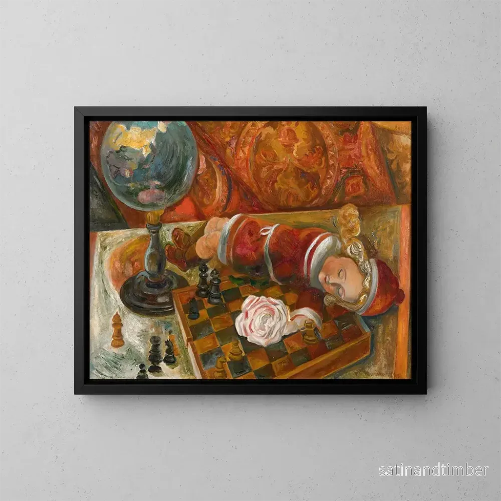 Reproduktion av målningen Stilllife med docka - Victor Barthe