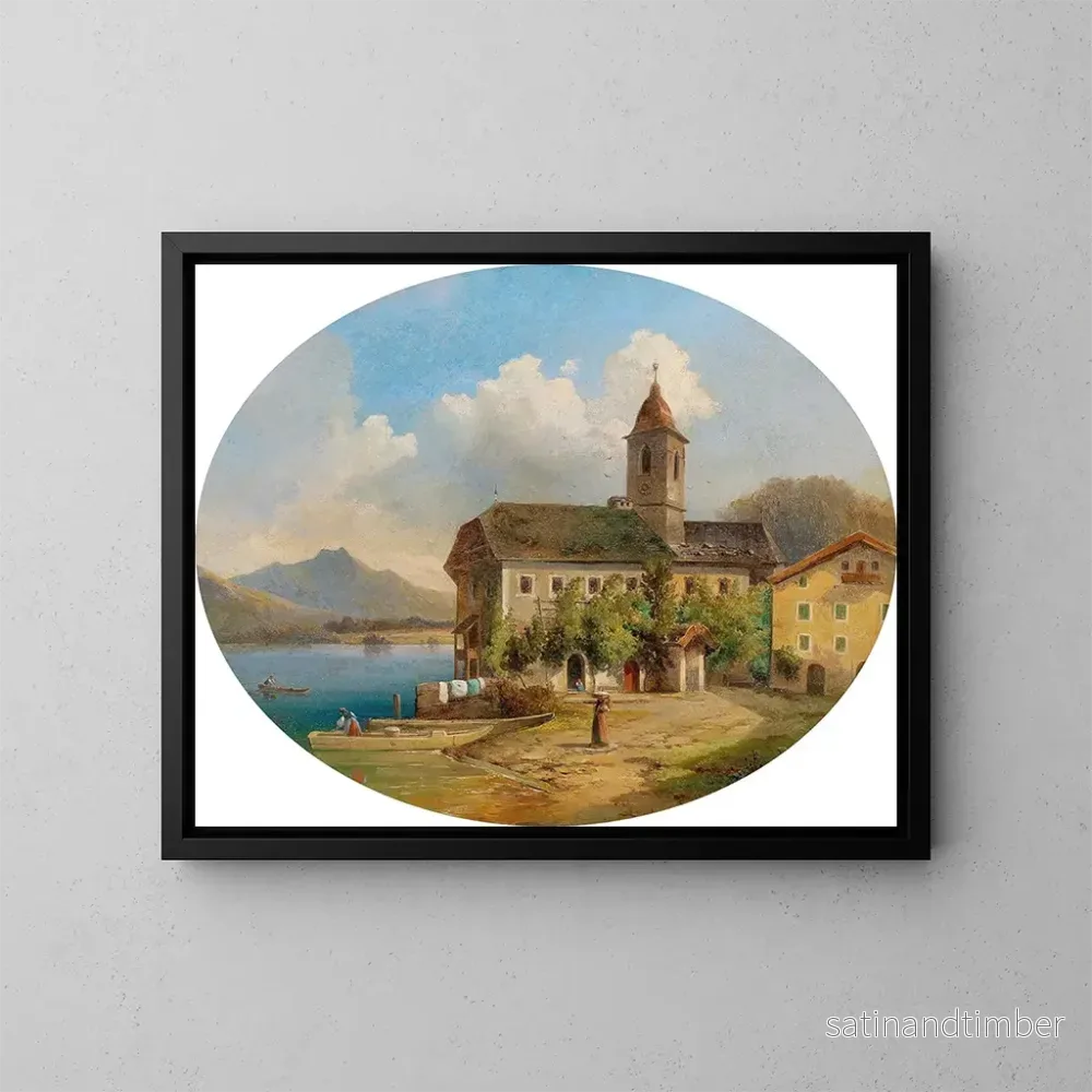 Reproduktion av målningen Vue de Saint Wolfgang - Edmund Mahlknecht