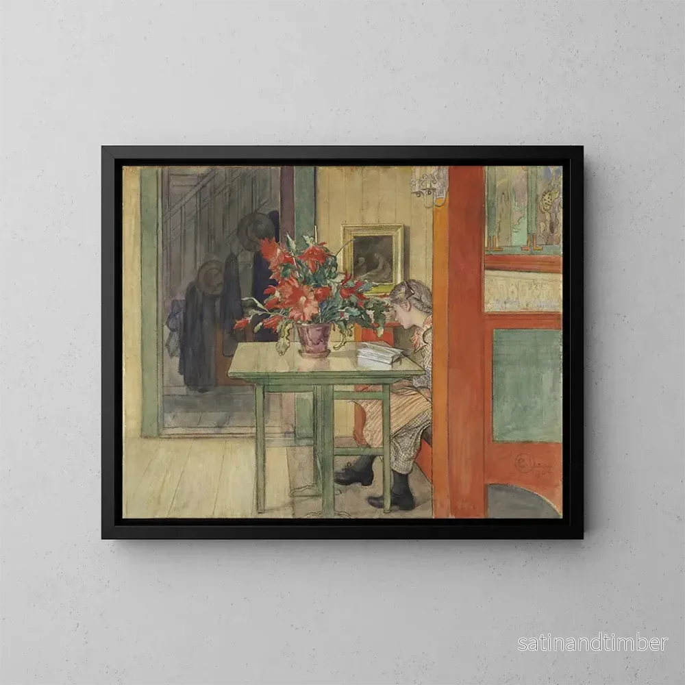 Reproduktion av målningen Lisbeth läsande - Carl Larsson