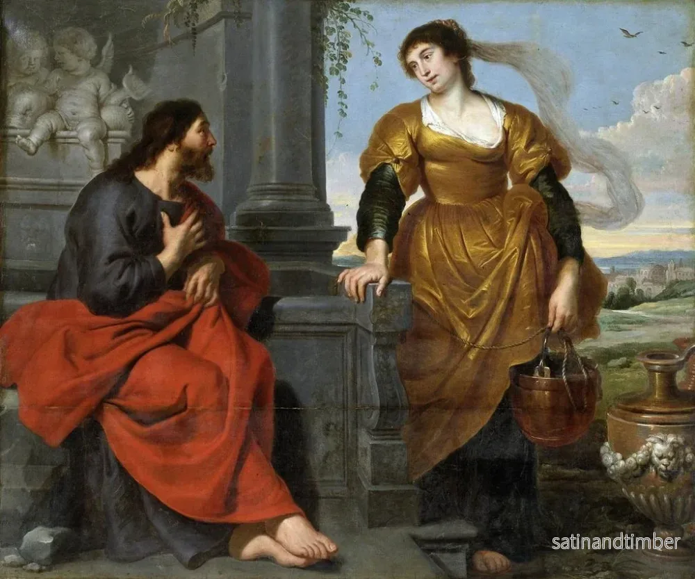 Reproduktion av målningen Le Christ et la femme de Samarie - Cornelis de Vos - Bild 2