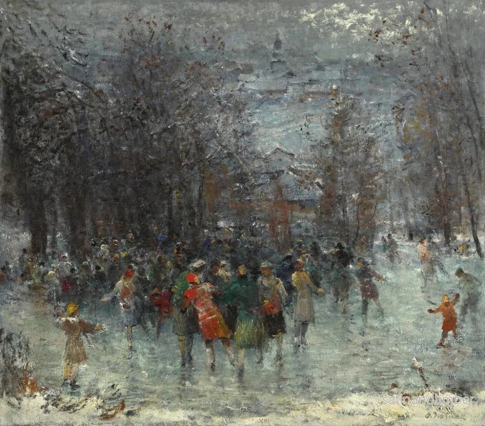Reproduktion av målningen Les Patineurs - Oldřich Blažek - Bild 2