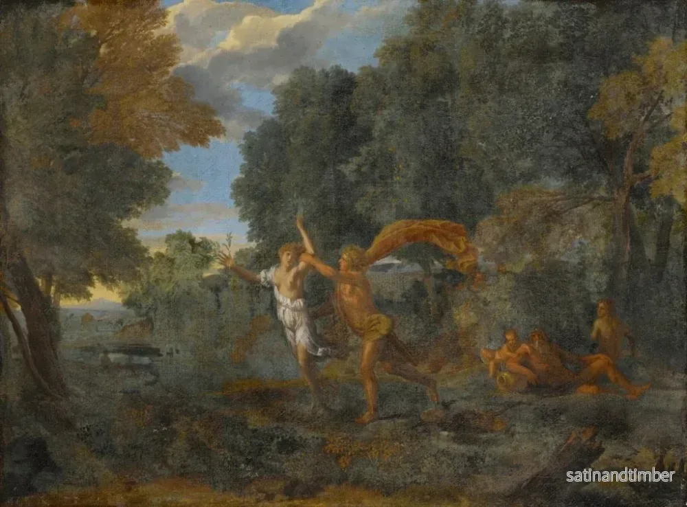 Reproduktion av målningen Apollon och Daphné - Francisque Millet - Bild 2