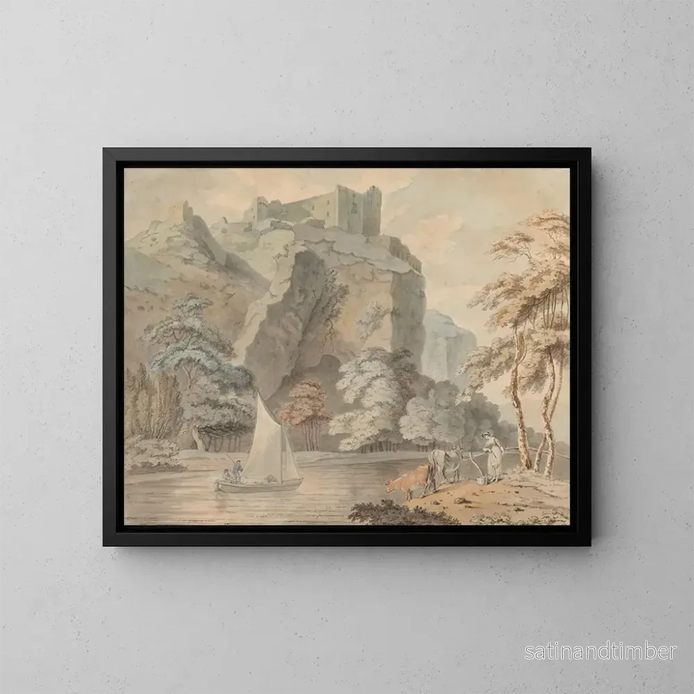 Reproduktion av målningen Château de Carrig Cennen, Carmarthenshire - Révérend John Gardnor