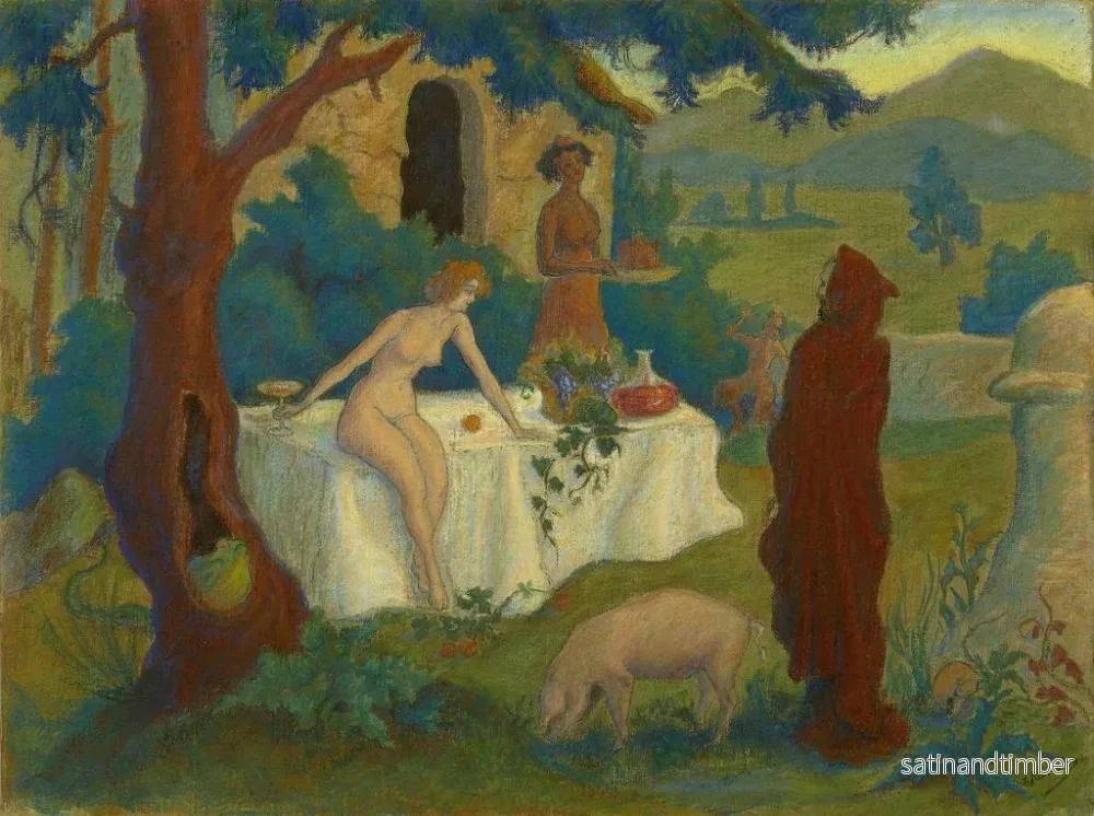 Reproduktion av målningen La tentation de saint Antoine - Paul Ranson - Bild 2