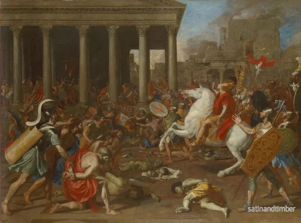 Reproduktion av målningen La conquête de Jérusalem par l'empereur Titus - Nicolas Poussin - Bild 2