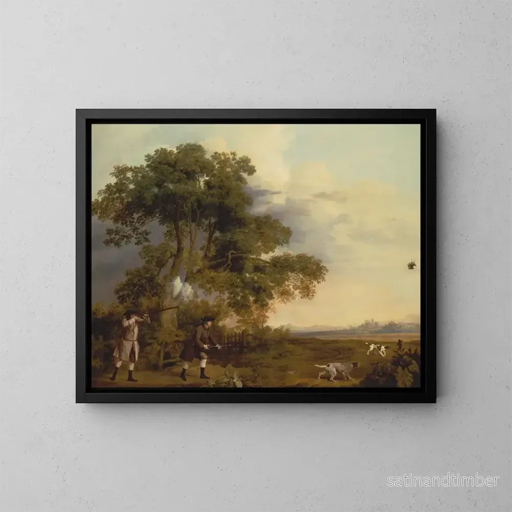 Reproduktion av målningen Två adelsmän som drar – George Stubbs Reproduktion av målningen Två adelsmän som drar – George Stubbs