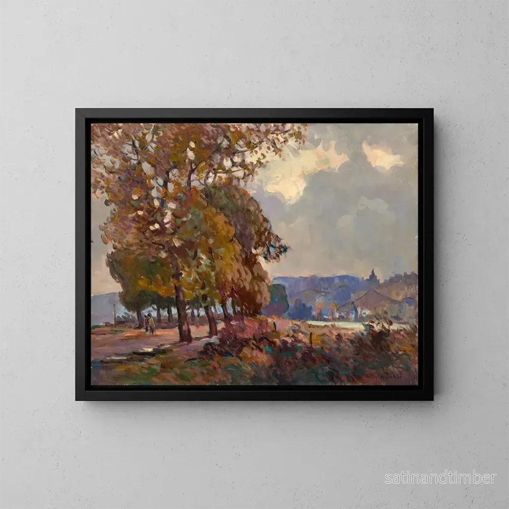 Reproduktion av målningen Bords de la Seine près de Bas Caumont – Robert Antoine Pinchon Reproduktion av målningen Bords de la Seine près de Bas Caumont – Robert Antoine Pinchon