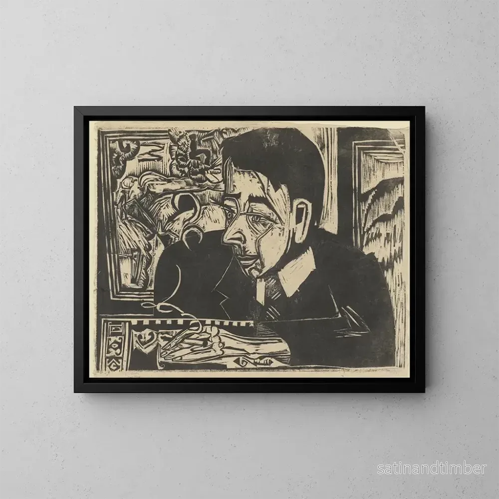 Reproduktion av målningen Tête Merz - Ernst Ludwig Kirchner
