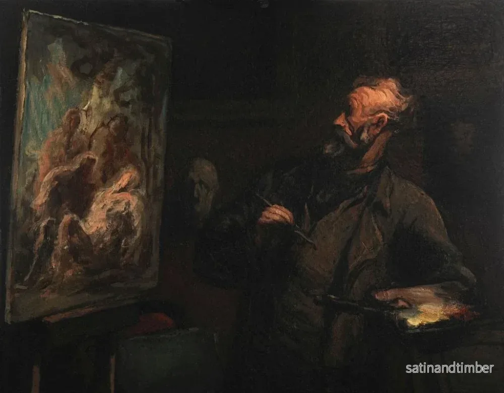 Reproduktion av målningen La mise au tombeau - Honoré Daumier - Bild 2