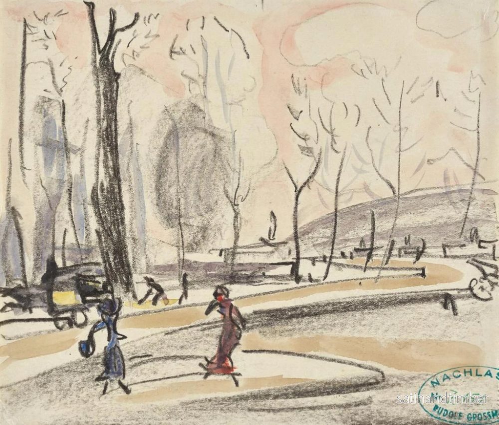 Reproduktion av målningen Rue en automne - Rudolf Grossmann - Bild 2