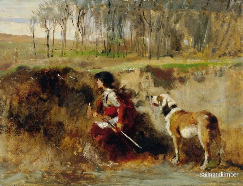 Reproduktion av målningen av riddare med hund - Johann Till den yngre - Bild 2