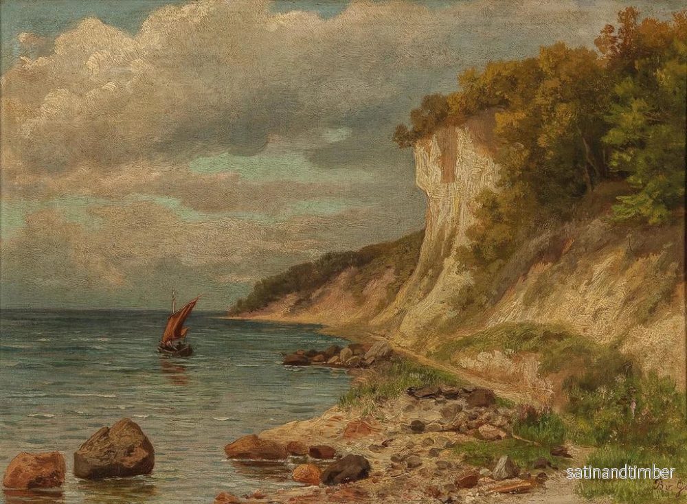 Reproduktion av målningen av kritklippor på Rügen-ön - Berta von Grab - Bild 2