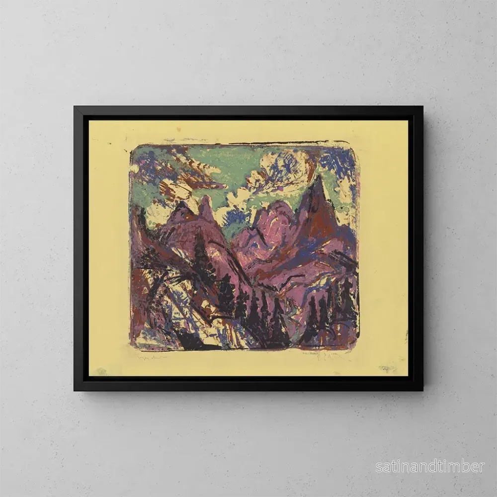 Reproduktion av målningen Bord de rivière - Ernst Ludwig Kirchner