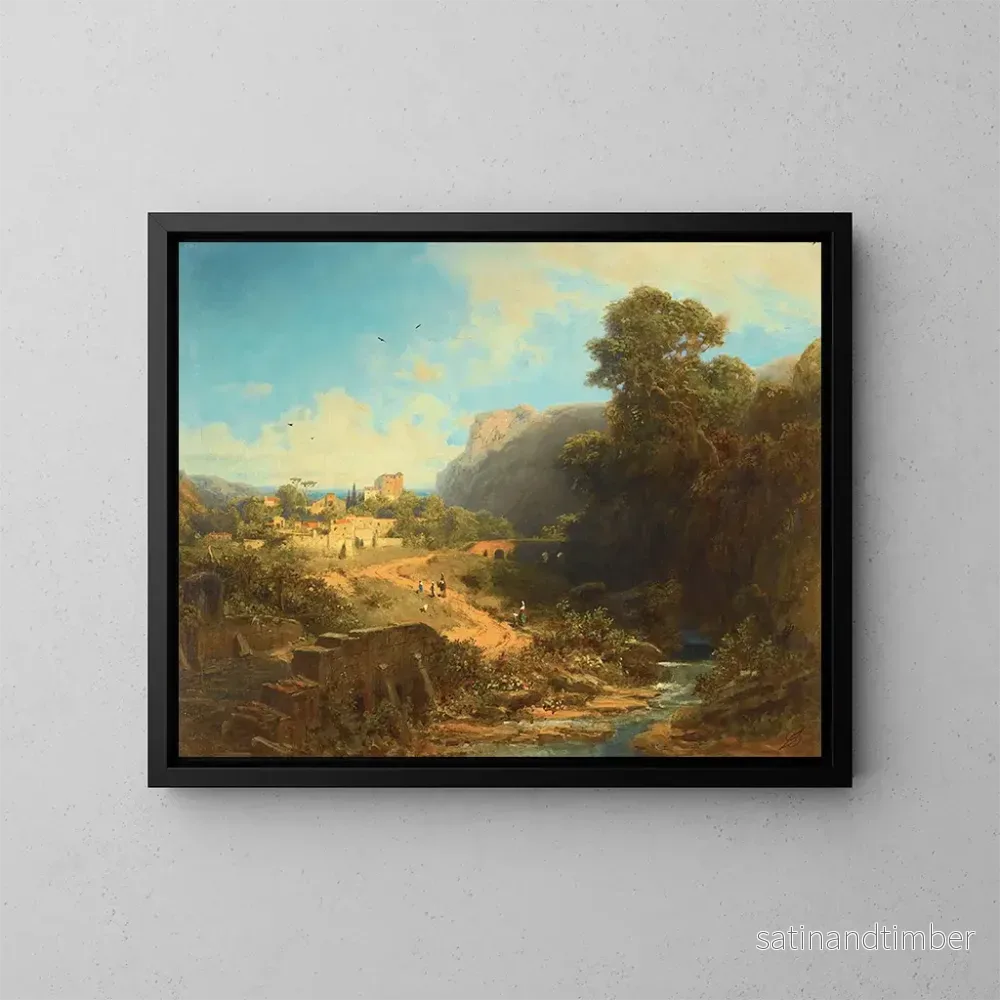 Reproduktion av målningen Landskap italienskt – Carl Spitzweg Reproduktion av målningen Landskap italienskt – Carl Spitzweg