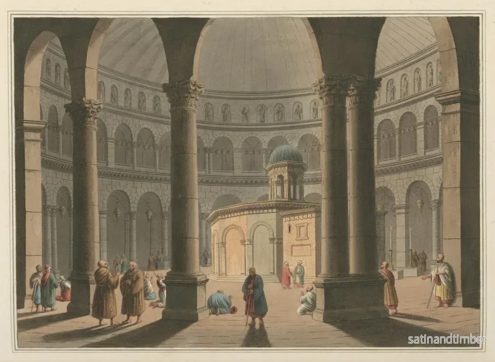 Reproduktion av målningen av kyrkan i Den Heliga Grav - Luigi Mayer - Bild 2