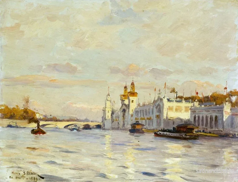 Reproduktion av målningen Vue de l'Exposition universelle de 1889 - Henri Saintin - Bild 2