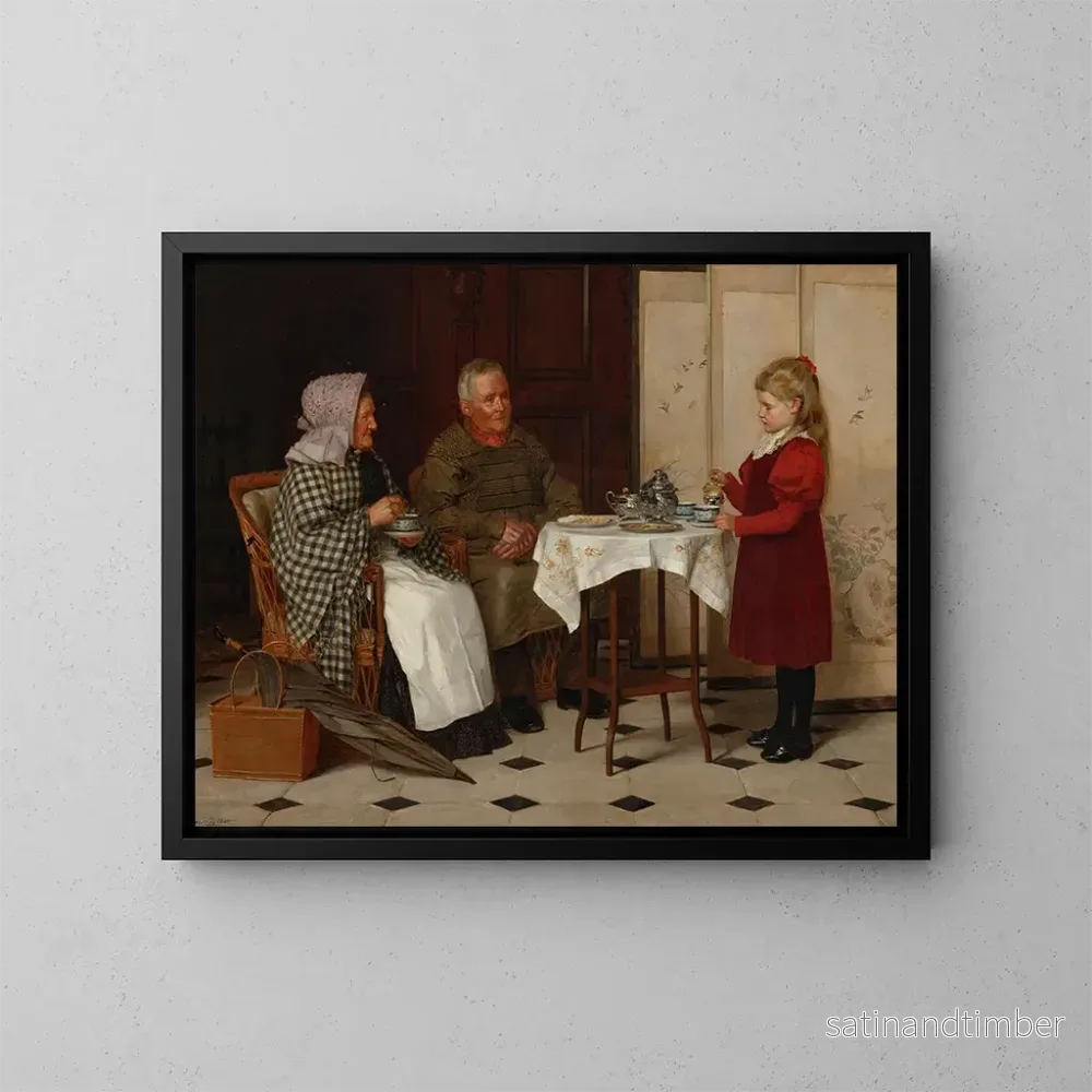 Reproduktion av målningen L'heure du thé - James Hayllar