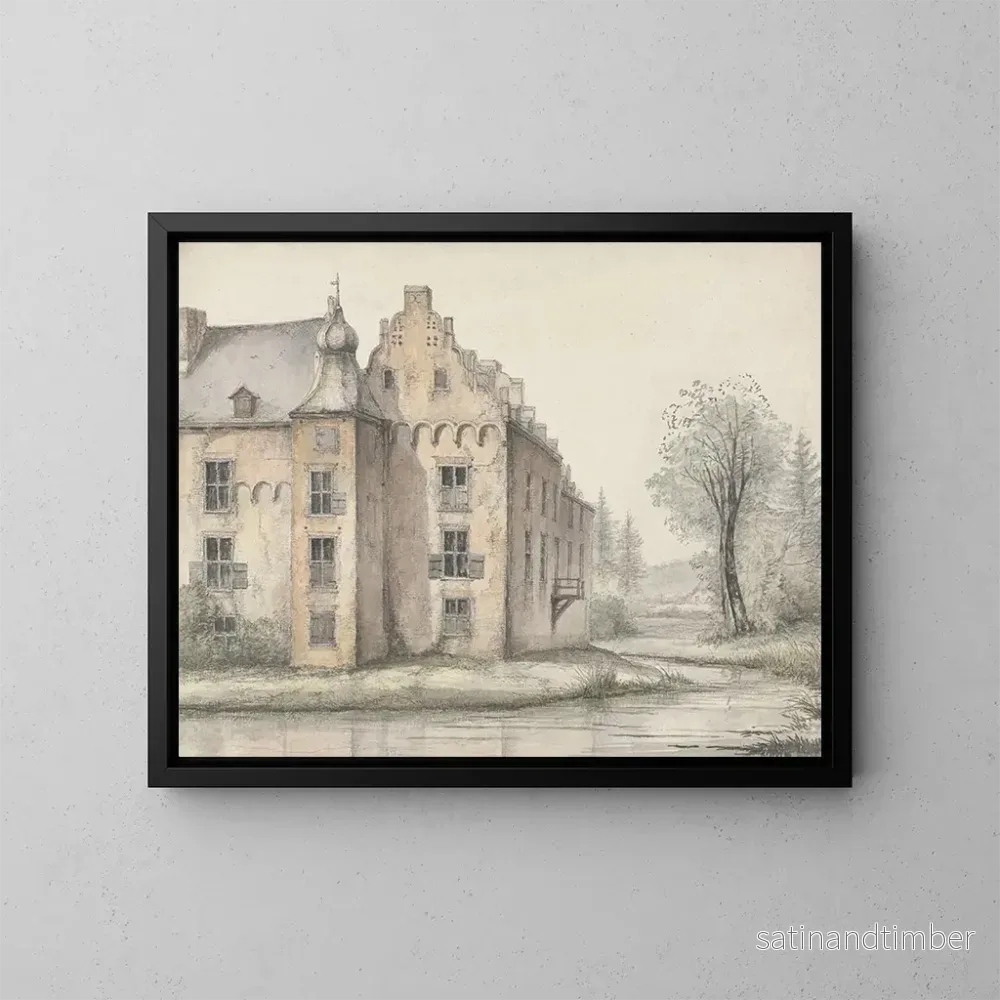 Reproduktion av målningen Vue du château de Doorwerth – George Pieter Westenberg Reproduktion av målningen Vue du château de Doorwerth – George Pieter Westenberg