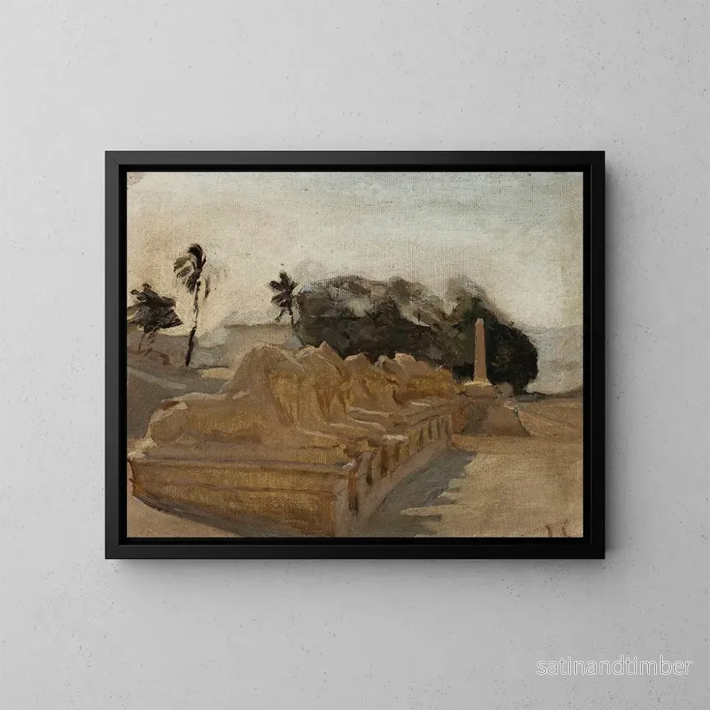 Reproduktion av målningen av Temple d’Amon-Rê i Sphinx Alley i Karnak – Jan Cybis Reproduktion av målningen av Temple d’Amon-Rê i Sphinx Alley i Karnak – Jan Cybis