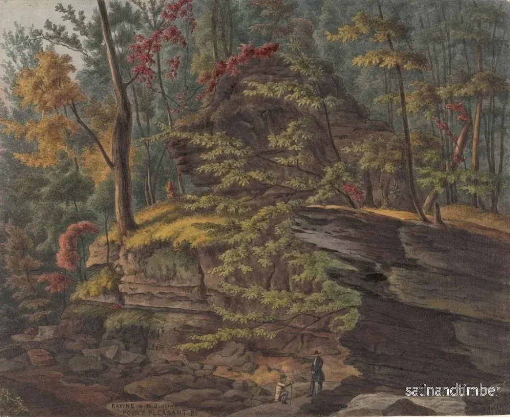 Reproduktion av målningen Ravin i New Jersey ovanför Point Pleasant - Augustus Kollner - Bild 2