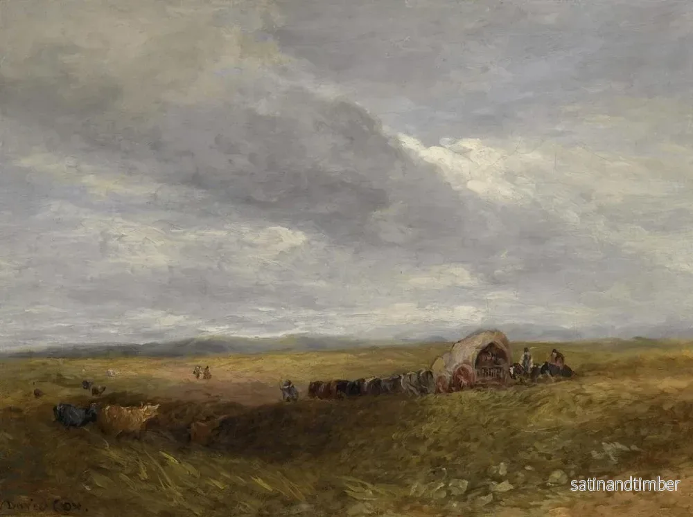 Reproduktion av målningen Resenärer i ett landskap - David Cox - Bild 2