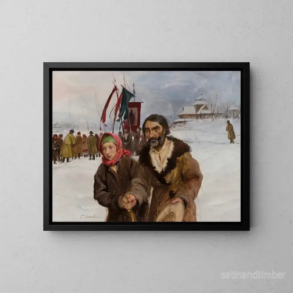 Reproduktion av målningen Procession des Highlanders - Teodor Axentowicz