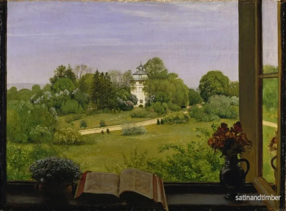 Reproduktion av målningen La vue sur le parc Holzhausen - Hans Thoma - Bild 2