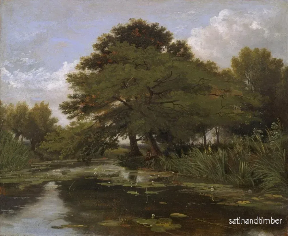 Reproduktion av målningen Sur l'Isis à Waterperry, Oxfordshire - William Alfred Delamotte - Bild 2