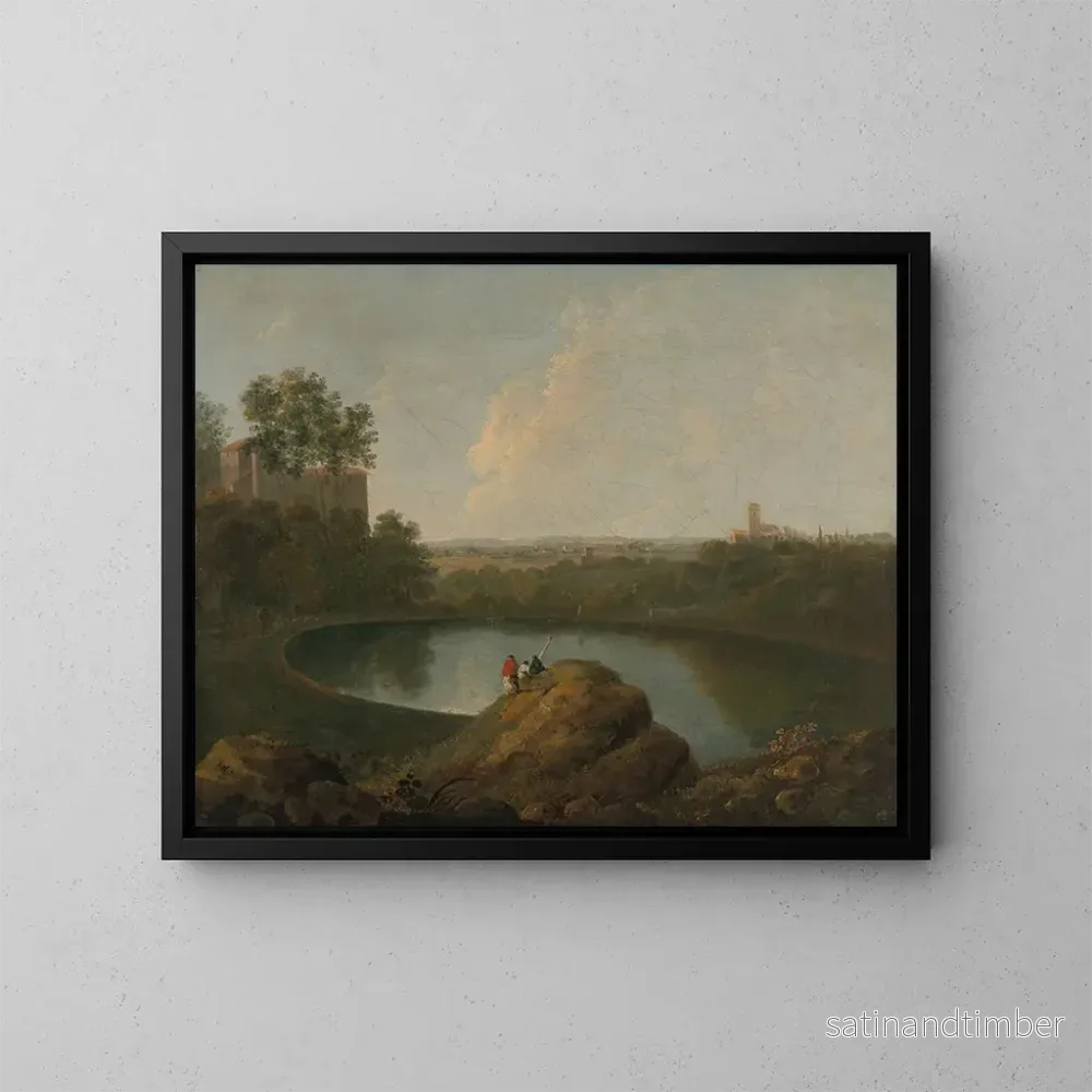 Reproduktion av målningen Le Tête du lac Nemi - Richard Wilson