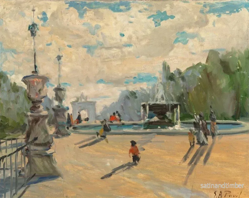 Reproduktion av målningen Place du Carrousel, Paris - Élie Anatole Pavil - Bild 2