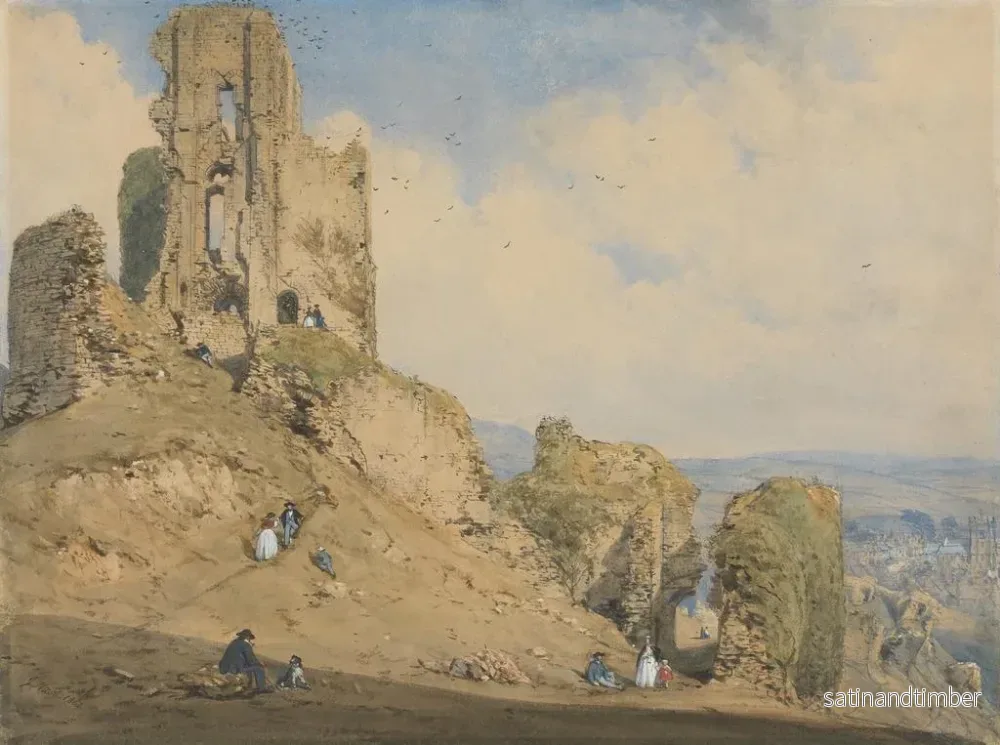 Reproduktion av målningen Château de Corfe, Dorset - Joseph Nash - Bild 2