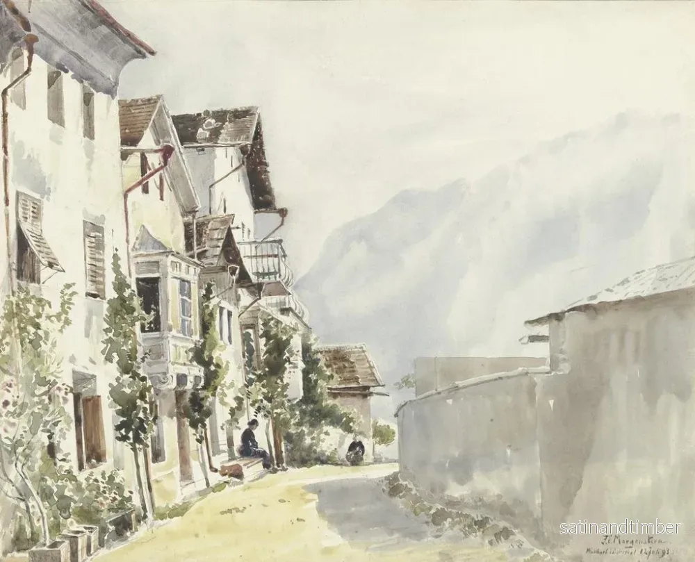 Reproduktion av målningen Rue à Mhlbach - Friedrich Ernst Morgenstern - Bild 2