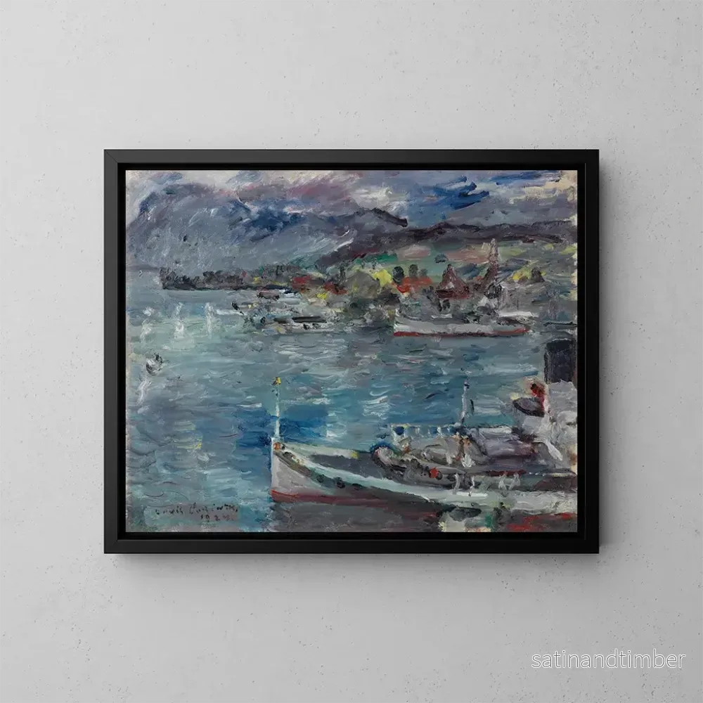 Reproduktion av målningen av Lucerne-sjön på morgonen - Lovis Corinth