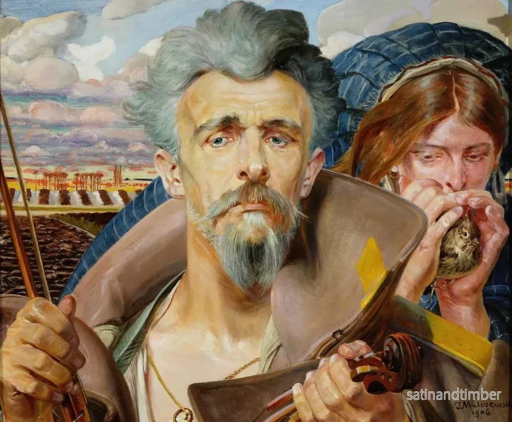 Reproduktion av målningen av triptykets centrala musiksektion - Jacek Malczewski - Bild 2