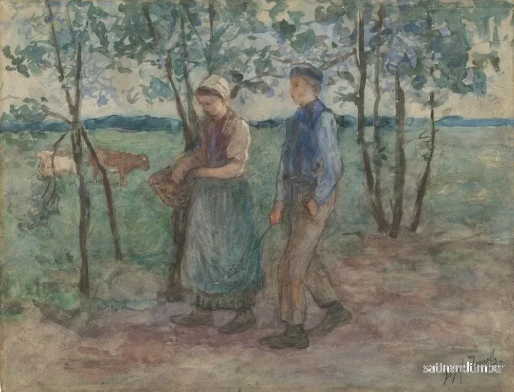 Reproduktion av målningen på ställningar av pretendent - Jozef Israëls - Bild 2