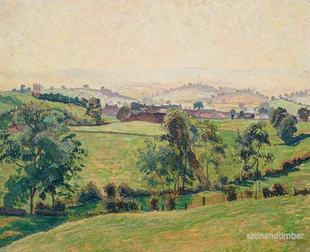 Reproduktion av målningen Eftermiddagstjock dimma i Brough - Lucien Pissarro - Bild 2