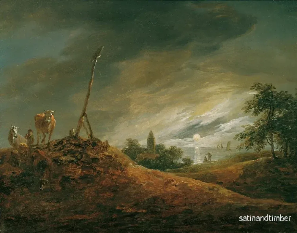 Reproduktion av målningen Landskap av kvällen - Johann Christian Brand - Bild 2